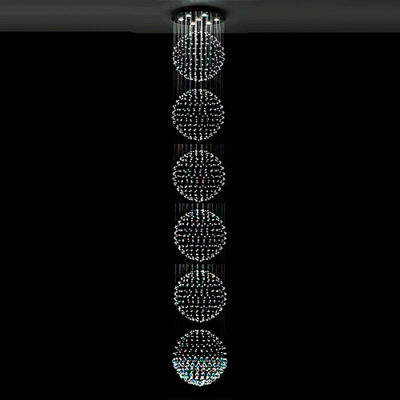 Lustre de Cristal com 6 Esferas