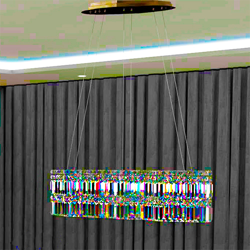 Lustre de Cristal Moderno Onda Curvo