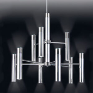 Lustre Timones Tubos - Com Iluminação Dupla