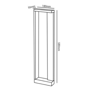 mini-poste-balizador-de-jardim-led-side-retangular-externo-preto-luz-quente-dimensoes