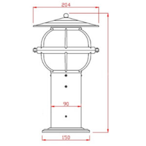 mini-poste-balizador-de-jardim-navio-classico-area-externa-dimensoes
