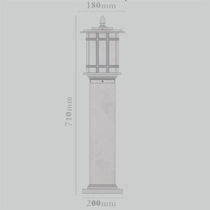 mini-poste-balizador-de-jardim-quadrado-com-grades-dimensoes