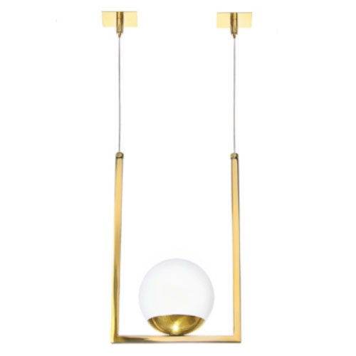 Pendente Haste “U” Quadrada com Globo de Vidro