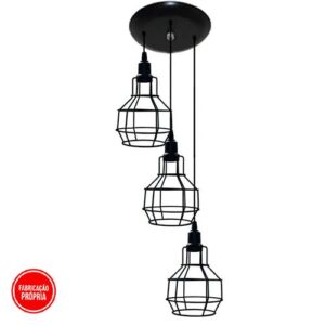 pendente-aramado-preto-estilo-mecanico-industrial-triplo
