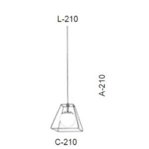 pendente-aramado-trapezio-com-globo-de-vidro-dimensoes