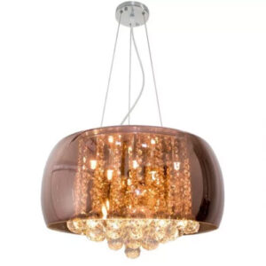 Pendente Soho de Vidro com Cristais Grande Ø50cm