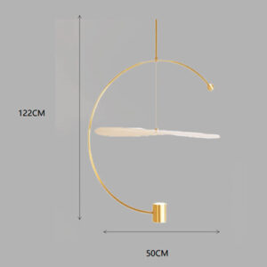 pendente-led-moderno-rebatedor-C-dourado-com-luz-indireta-dimensoes