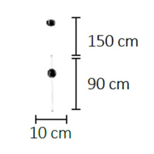 pendente-led-tubo-metalico-com-bola-iluminada-linha-trapecio-2-dimensoes-grande