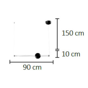 pendente-led-tubo-metalico-com-bola-iluminada-linha-trapecio-dimensoes-grande