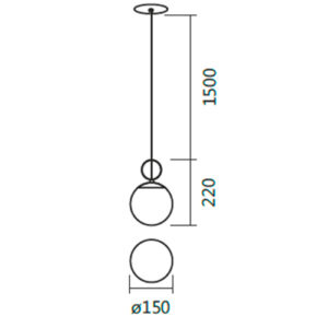pendente-moderno-argola-com-globo-de-vidro-dimensoes