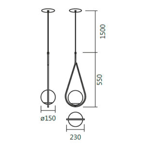 pendente-moderno-cuetas-gota-com-globo-de-vidro-dimensoes