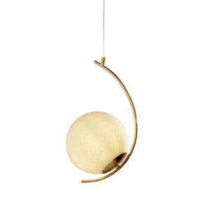 Pendente Moderno Curvo La Vitta com Globo de Vidro