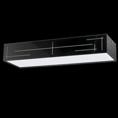 Plafon de Sobrepor Retangular em Acrílico com Riscos