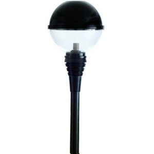 poste-com-globo-esfera-transparente-meia-preta