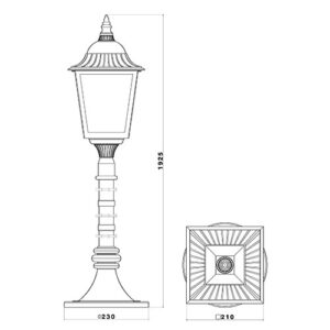 poste-decorativo-vienna-para-jardim-resistente-a-maresia-dimensoes