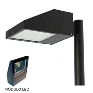 poste-petala-chanfrada-com-refletor-de-led-50w