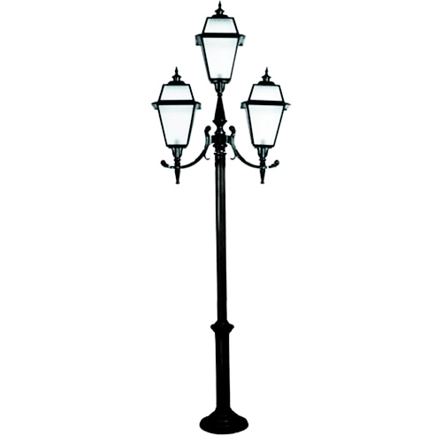 Poste de Jardim Finestra Triplo Colonial Quadrada com Telecônico