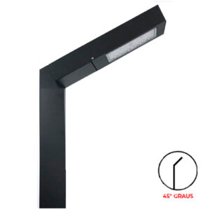 Poste de Jardim Pétala Minimalista Ludwig LED Integrado - Inclinado 45° Graus