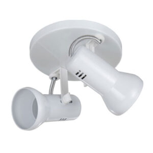 Spot de Sobrepor em Alumínio Cônico para 2 Lâmpadas - Bulbo ou PAR20