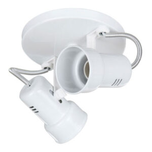 Spot de Sobrepor em Alumínio para 2 Lâmpadas - Bulbo ou PAR20