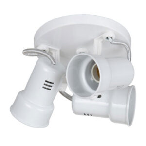 Spot de Sobrepor em Alumínio para 3 Lâmpadas - Bulbo ou PAR20