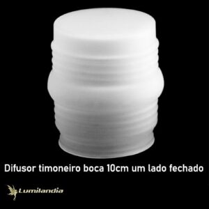 Vidro Timoneiro Fosco Sinaleiro Fechado de um lado - Boca 8cm