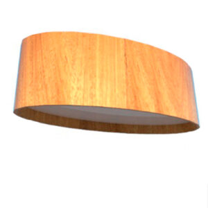 Luminária Plafon de Madeira Oval Orbital