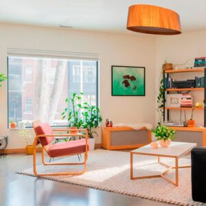 Luminária Plafon de Madeira Oval Orbital