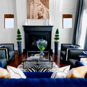 Luminária de Parede Arandela de Madeira Retangular Clean Grande para Lâmpada LED