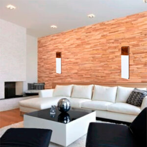 Luminária de Parede Arandela de Madeira Retangular Clean Longa para Lâmpada LED