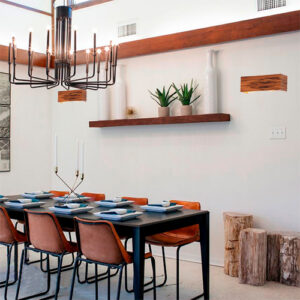 Luminária de Parede Arandela de Madeira Retangular para Lâmpada LED