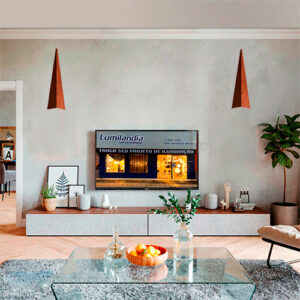 Luminária de Parede Arandela de Madeira Tocha Maior para Lâmpada LED