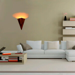 Luminária de Parede Arandela de Madeira Tocha Menor para Lâmpada LED