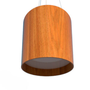 Pendente de Madeira Redondo com LED Integrado