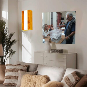 Luminária de Parede Arandela de Madeira Facho Vertical para Lâmpada LED