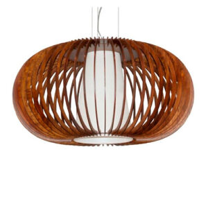 Pendente de Madeira Redondo Mandarina