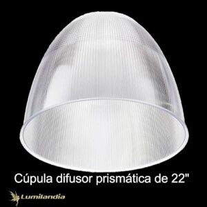 Cúpula para Luminária Prismática 22" Polegadas em Acrílico