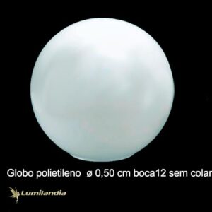 Globo Plástico para Postes de Jardim 12x50cm - Sem Colar