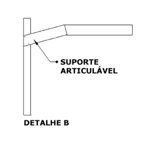 Poste de Jardim Pétala Girafa com Ângulo regulável com 1 Pétala - LED Integrado - Suporte Articulável
