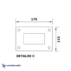 Poste de Jardim Pétala Girafa com Ângulo regulável com 1 Pétala - LED Integrado - Detalhe
