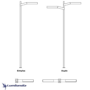 Poste de Jardim Pétala Girafa com Ângulo regulável com 1 Pétala - LED Integrado - Detalhe