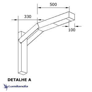 Poste de Jardim Pétala Girafa com Ângulo regulável com 1 Pétala - LED Integrado - Detalhe
