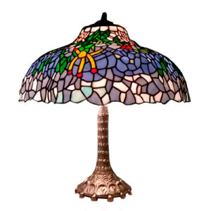 Abajur Vitral Estilo Thifany Cúpula Meia Esfera Gigante