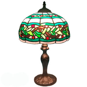 Abajur Vitral Estilo Thifany Mural Entrelaçado Meia Lua