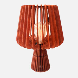 Abajur de Madeira Aletada Basilia