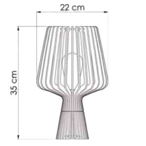 Abajur de Madeira Aletada Basilia