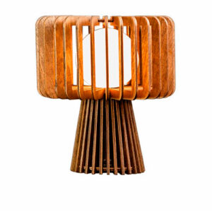 Abajur de Madeira Aletada Tronk