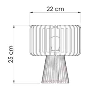 Abajur de Madeira Aletada Tronk