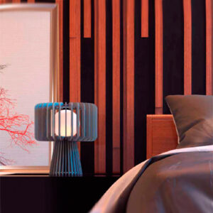 Abajur de Madeira Aletada Tronk