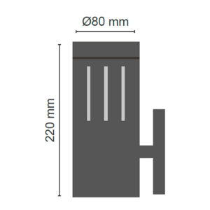 Arandela Policarbonato Aletas Finas